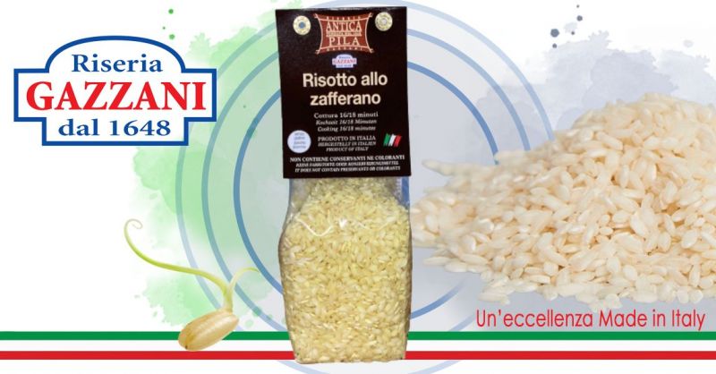 RISERIA GAZZANI 1648 - Promozione riso pronto da cuocere carnaroli allo zafferano GLUTEN FREE